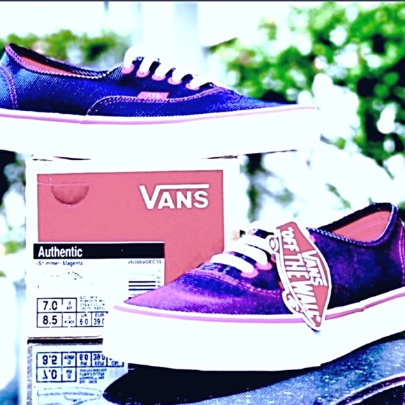 Last!! NWT 5⭐️ Vans Shimmer Magenta Authentic Ox - Picture 6 of 7